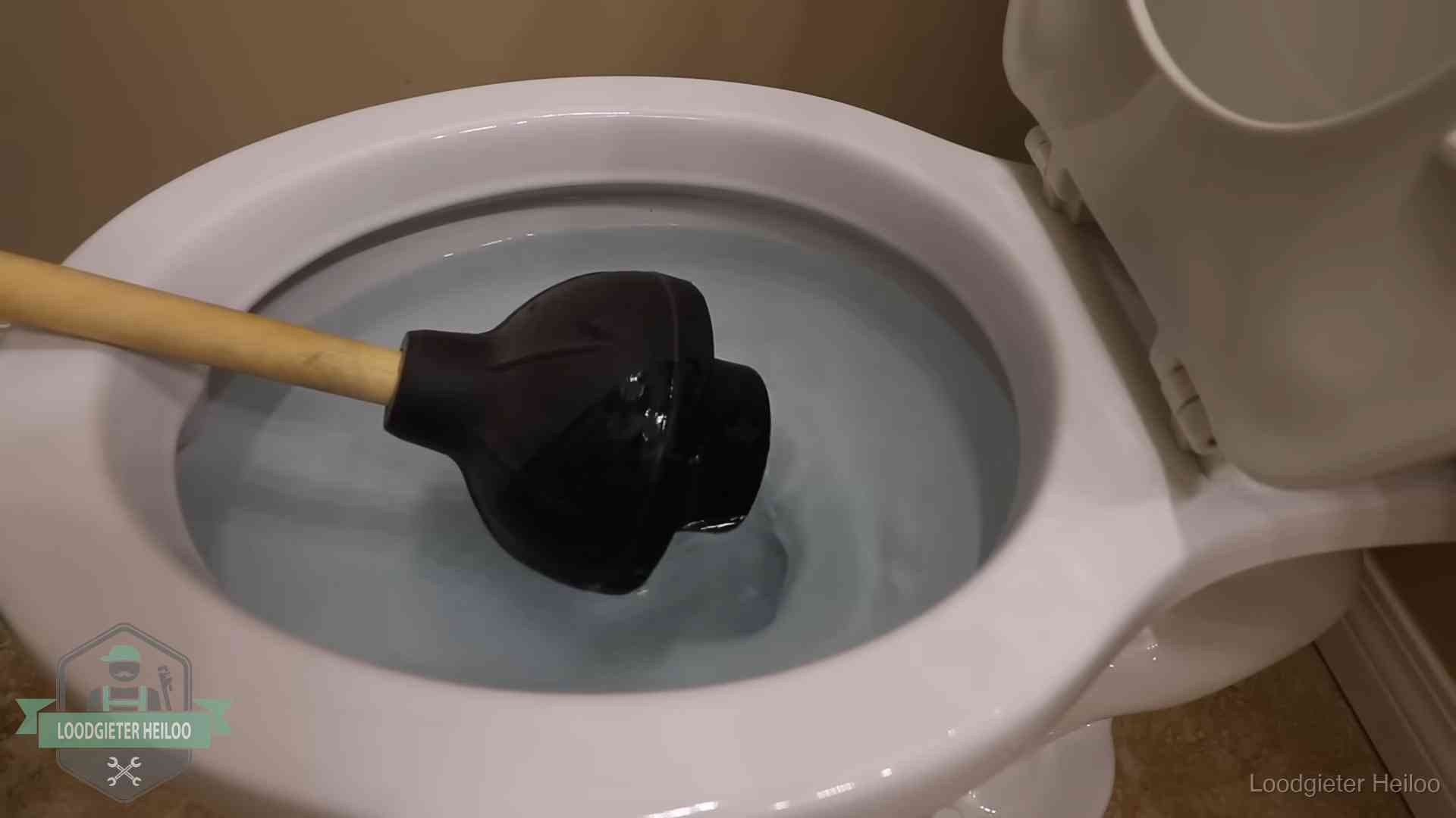 Wc vol water in Heiloo Plopper in een wc-pot die vol water staat in Heiloo